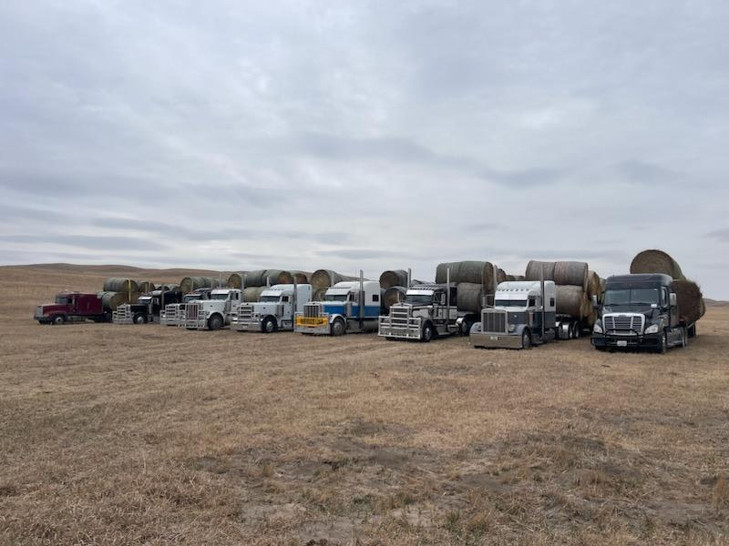 Semis-Hauling-Hay